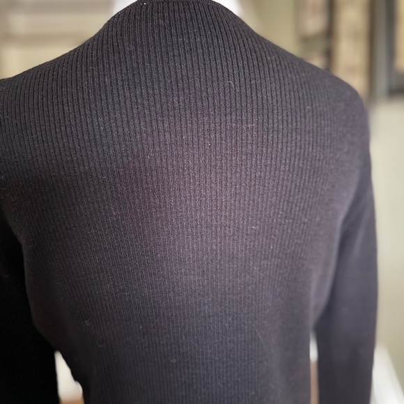 T Tahari Fringed Cardigan Wool/Cotton Sweater Sz S - Picture 5 of 7